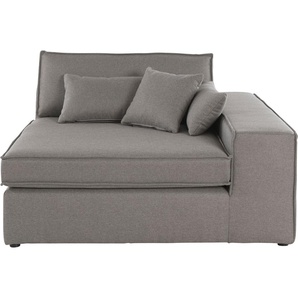 Sofaelement RAUM.ID Enid Polsterelemente Gr. Struktur fein, Armlehne rechts, beige (natur) als Teil eines Modulsofas, fester Sitzkomfort