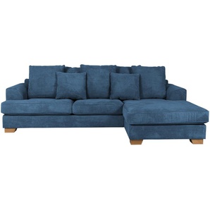 SOHO Ecksofa  Franka ¦ türkis/petrol ¦ Maße (cm): B: 268 H: 87 T: 161