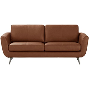 SOHO Ledersofa  Smilla ¦ braun ¦ Maße (cm): B: 197 H: 85 T: 93