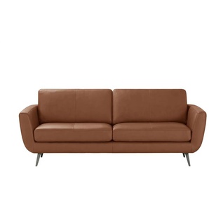 SOHO Ledersofa  Smilla ¦ braun ¦ Maße (cm): B: 217 H: 85 T: 93