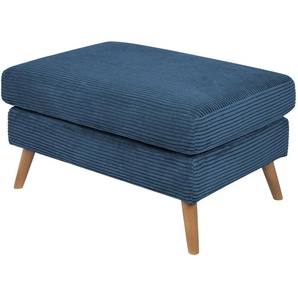 SOHO Polsterhocker  Smilla ¦ blau ¦ Maße (cm): B: 90 H: 43 T: 60