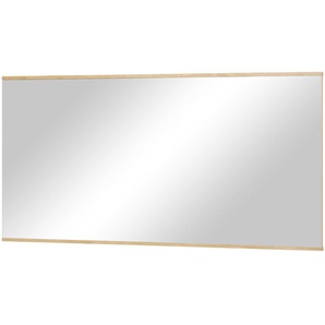 Spiegel 123 x 61 cm - holzfarben - Glas , Aluminium, Holz - 123 cm - 61 cm - 2,5 cm | Möbel Kraft