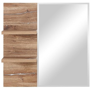 Spiegel 82 x 80 cm - holzfarben - Glas, Holzwerkstoff - 82 cm - 80 cm - 17 cm | Möbel Kraft