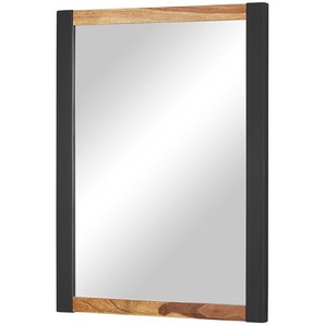 Spiegel Tierra Fuego | schwarz | Glas, Aluminium, Holz, Metall | 60 cm | 80 cm | 3 cm |