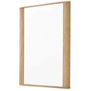 Spiegel 65 x 91 cm - holzfarben - Glas , Aluminium, Holz - 65 cm - 91 cm - 3 cm | Möbel Kraft