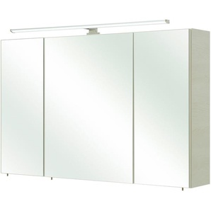 Spiegelschrank - weiß - Materialmix - 110 cm - 70 cm - 20 cm | Möbel Kraft