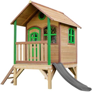 Xxxl Spielhaus, Braun, Grau, Grün, Holz, Hemlocktanne, 287x231x191 cm, EN 71, CE, FSC 100%, Outdoor Spielzeug, Spielhäuser