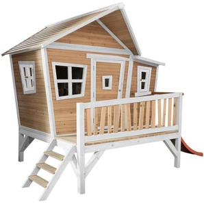 Xxxl Spielhaus, Braun, Rot, Weiß, Holz, Kunststoff, Hemlocktanne, 123x12.8x152 cm, EN 71, CE, FSC 100%, Outdoor Spielzeug, Spielhäuser