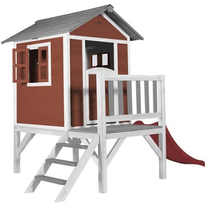 Xxxl Spielhaus, Grau, Rot, Weiß, Holz, Kunststoff, Hemlocktanne, 101x17x139 cm, EN 71, CE, FSC 100%, Outdoor Spielzeug, Spielhäuser