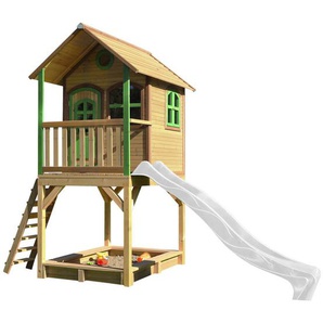 Xxxl Spielturm Spielturm Sarah, Braun, Grün, Weiß, Holz, 370x291x191 cm, Fsc, EN 71, Spielzeug, Kinderspielzeug, Spielzeug für Draußen