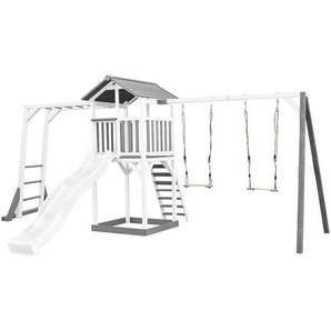 Xxxl Spielturm, Grau, Weiß, Holz, Hemlocktanne, 29.5x9.5x218 cm, EN 71, CE, FSC 100%, Outdoor Spielzeug, Spieltürme