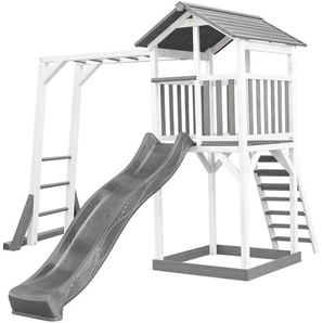 Xxxl Spielturm, Grau, Weiß, Holz, Hemlocktanne, 29.5x9.5x218 cm, EN 71, CE, FSC 100%, Outdoor Spielzeug, Spieltürme