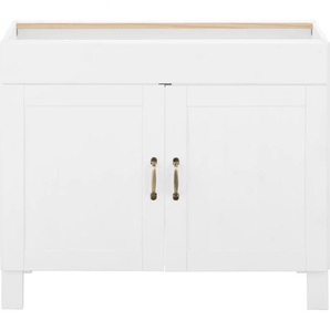 Spülenschrank HOME AFFAIRE Alby Schränke Gr. B/H/T: 100cm x 83cm x 60cm, weiß Breite 100 cm, 2 Fächer