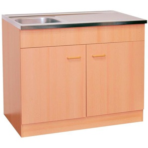 Spülenschrank KOCHSTATION KS-Elster Schränke Gr. B/H/T: 80cm x 85cm x 50cm, 2 St., braun (buchefarben) Breite 80 cm