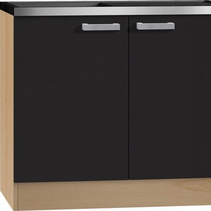 Spülenschrank OPTIFIT Odense 50 Schränke Gr. B/H/T: 100cm x 85cm x 50cm, 2 St., grau (anthrazit/buche) 100 cm breit, 50 tief, inkl. Spülenauflage