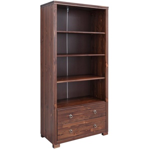 Standregal HOME AFFAIRE Gotland Regale braun (dunkelbraun) Breite 80 cm, Höhe 178 aus massiver Kiefer, FSC