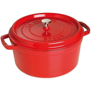 Staub Schmortopf, Rot, Metall, 6,7 l, rund, Kochen, Töpfe, Schmortöpfe