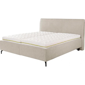 Stauraumbett ALINA Serina Comfort Betten Gr. Struktur fein TCM Kopfteilhöhe: 110cm-Kopfteilhöhe: 110cm-Kopfteilhöhe: 110cm, Liegefläche B/L: 160cm x 200cm Betthöhe: 45cm, Gewicht bis: 0 kg + 0 kg kein Härtegrad + kein Härtegrad, ohne Matratze, beige