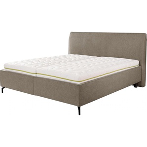 Stauraumbett ALINA Serina Comfort Betten Gr. Struktur fein TCM Kopfteilhöhe: 110cm-Kopfteilhöhe: 110cm-Kopfteilhöhe: 110cm, Liegefläche B/L: 160cm x 200cm Betthöhe: 45cm, Gewicht bis: 0 kg + 0 kg kein Härtegrad + kein Härtegrad, ohne Matratze, grau