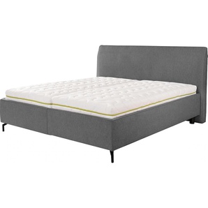 Stauraumbett ALINA Serina Comfort Betten Gr. Struktur fein TCM Kopfteilhöhe: 110cm-Kopfteilhöhe: 110cm-Kopfteilhöhe: 110cm, Liegefläche B/L: 160cm x 200cm Betthöhe: 45cm, Gewicht bis: 0 kg + 0 kg kein Härtegrad + kein Härtegrad, ohne Matratze, grau