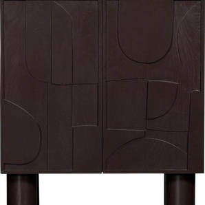 Stauraumschrank WOOOD Notice Schränke Gr. B/H/T: 80cm x 95cm x 43cm, braun (espresso) H 95 cm x B 80 T 43