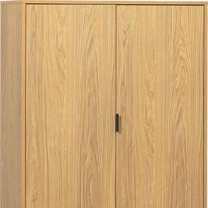 Stauraumschrank WOOOD Silas Schränke Gr. B/H/T: 85cm x 149cm x 36cm, braun (eiche) H 149 cm x B 85 T 35,5