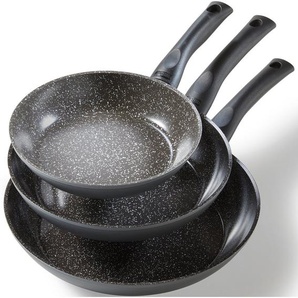 STONELINE Pfannen-Set CERAMIC, Aluminium (Set, 3-tlg., je 1 Bratpfanne Ø 20/24/28 cm, H: 4,5/5/5,5 cm, - 1,0/1,7/2,7 l), Induktion