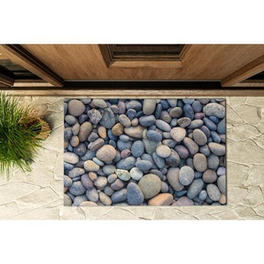 Stones B60 x L90 cm Rutschfeste Türmatte für draußen