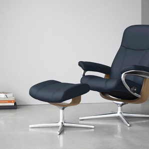 Stressless® Fußhocker Consul, mit Cross Base, Größe S, M & L, Holzakzent Eiche