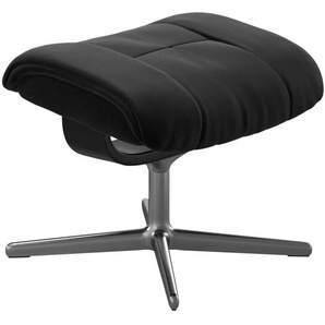 Stressless® Fußhocker Mayfair, mit Cross Base, Größe S, M & L, Holzakzent Schwarz