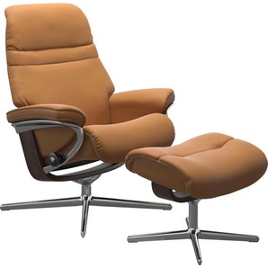 Stressless® Fußhocker Sunrise, mit Cross Base, Größe S, M & L, Holzakzent Wenge