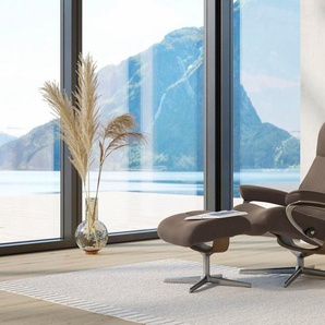 Stressless® Fußhocker View, mit Cross Base, Größe S, M & L, Holzakzent Eiche