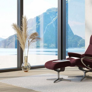 Stressless® Fußhocker View, mit Cross Base, Größe S, M & L, Holzakzent Wenge