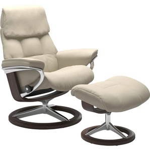 Stressless® Hocker Ruby, mit Signature Base, Gestell Eiche, Wenge, Braun & Schwarz