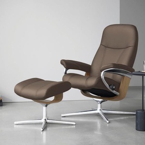 Stressless® Relaxsessel Consul, mit Cross Base, Größe S, M & L, Holzakzent Eiche