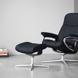 Stressless® Relaxsessel Consul, mit Cross Base, Größe S, M & L, Holzakzent Schwarz