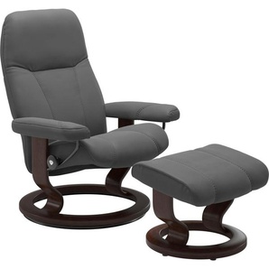 Stressless® Relaxsessel Consul (Set, Relaxsessel mit Hocker), mit Hocker, mit Classic Base, Größe L, Gestell Braun