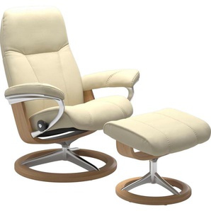 Stressless® Relaxsessel Consul (Set, Relaxsessel mit Hocker), mit Hocker, mit Signature Base, Größe L, Gestell Eiche