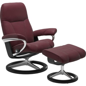 Stressless® Relaxsessel Consul (Set, Relaxsessel mit Hocker), mit Hocker, mit Signature Base, Größe L, Gestell Schwarz