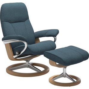 Stressless® Relaxsessel Consul (Set, Relaxsessel mit Hocker), mit Hocker, mit Signature Base, Größe M, Gestell Eiche