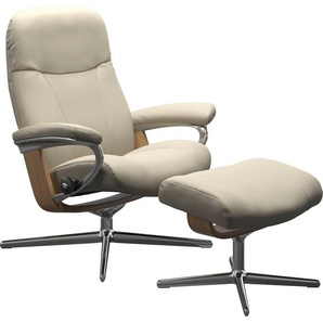 Stressless® Relaxsessel Garda, mit Cross Base, Größe M & L, Holzakzent Eiche