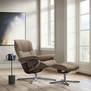 Stressless® Relaxsessel Mayfair (Set, Relaxsessel mit Hocker), mit Hocker, mit Cross Base, Größe S, M & L, Holzakzent Wenge