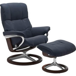 Stressless® Relaxsessel Mayfair (Set, Relaxsessel mit Hocker), mit Hocker, mit Signature Base, Größe S, M & L, Gestell Braun