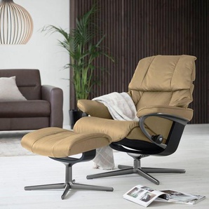 Stressless® Relaxsessel Reno, mit Cross Base, Größe S, M & L, Holzakzent Schwarz