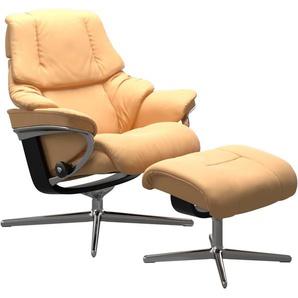 Stressless® Relaxsessel Reno, mit Cross Base, Größe S, M & L, Holzakzent Schwarz