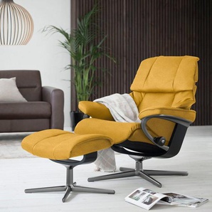 Stressless® Relaxsessel Reno, mit Cross Base, Größe S, M & L, Holzakzent Schwarz