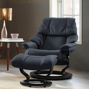 Stressless® Relaxsessel Reno (Set, Relaxsessel mit Hocker), mit Hocker, mit Classic Base, Größe S, M & L, Gestell Schwarz