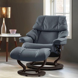 Stressless® Relaxsessel Reno (Set, Relaxsessel mit Hocker), mit Hocker, mit Classic Base, Größe S, M & L, Gestell Wenge