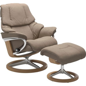 Stressless® Relaxsessel Reno (Set, Relaxsessel mit Hocker), mit Hocker, mit Signature Base, Größe S, M & L, Gestell Eiche