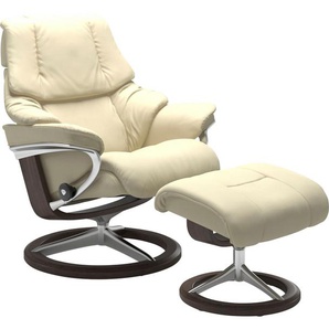 Stressless® Relaxsessel Reno (Set, Relaxsessel mit Hocker), mit Hocker, mit Signature Base, Größe S, M & L, Gestell Wenge